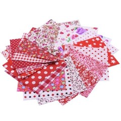 50pcs 10X10cm Assorted Floral Print Cloth Square Floral Sewing Fabric Patchwork