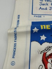 Vintage Princess Fabrics Nursery Rhymes Cloth Book Fabric Panel Uncut 22×68