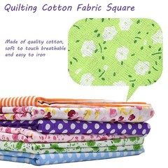 42Pcs 10×10 Quilting Cotton Fabric Red/Pink/Yellow/Green/Blue/Purple