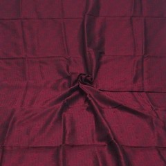 Vintage Burgundy 100% Pure Silk Handwoven Sari Remnant 5YD Craft Fabric Scrap