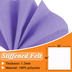 Lavender Felt Fabric 36″ X 36″ (1 Square Yard), Stiff 1.2Mm Thick Felt Square fo
