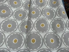Kravet, Pop Flower Embroidered Floral grey golden yellow 3 1/2 yards