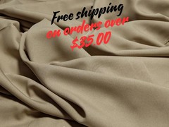 Latte Beige Tropical 100% Polyester non-stretch, machine washable.