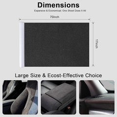 Premium Suede Fabric Wrap – 17×70 inch Suede Wrap for Car 17 x70 Inches Black