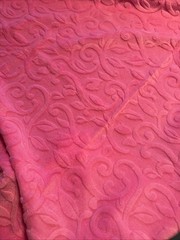 Minky, Minkee 30” Square For Baby Blanket Plush Fabric By Benartex Embossed