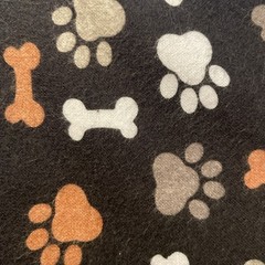 Snuggle Flannel ~ Dog Paw Black White Brown Dog Bones Paws ~ 100% Cotton ~ 🦴