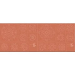 Patchwork Sewing Fabric Sashiko Mandala Terracotta Panel 50x137cm