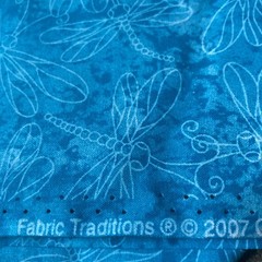 Fabric Traditions Fabric Turquoise Dragonflies 108” X 45 100% cotton #2401 2007