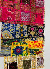 Vintage Embroidered Sari Scraps Bohemian Decorative Swatches Junk Journal Scraps