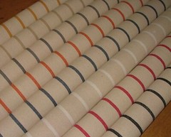 French Grain Sack Stripe Cotton Linen Look Curtain Upholstery Cushion Fabric