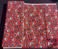 AVLYN AIRPORT – COCKPIT GUAGES-RED COTTON FABRIC 15 YARDS – VINTAGE – NEW