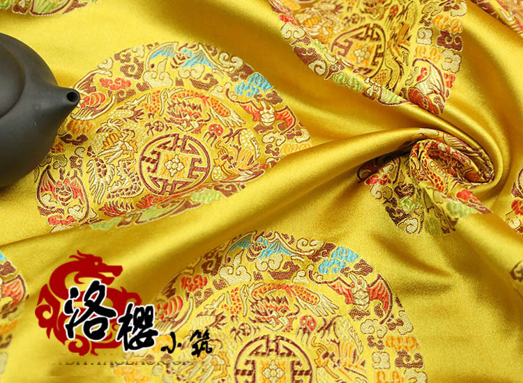 Chinese Ancient Costume Pillow Jacquard Cloth Senior Clothes Woven Damask Fabric