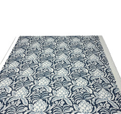 SERENA & LILY ARTICHOKE VINTAGE INDIGO BLUE LINEN EXCLUSIVE FABRIC BY YARD 55″W