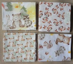 25 Fat Quarters, Assorted Animal Patterns, Multicolor 18″x21″ Cotton Fabric