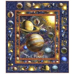 Artworks XVIII The Planets Allover BTY cotton quilt fabric QT Solar System