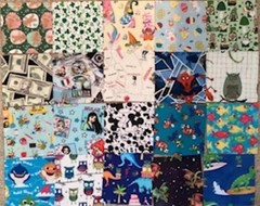 I-Spy 5 x 5 inch Square Charm Memory Quilt 75 Blocks – 100% Cotton – Rotary Cut