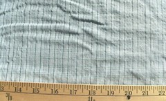 HOMESPUN BLUE CHECKS SILVER METALLIC STRIPES COTTON BLEND FABRIC 2 REMNANT PCS