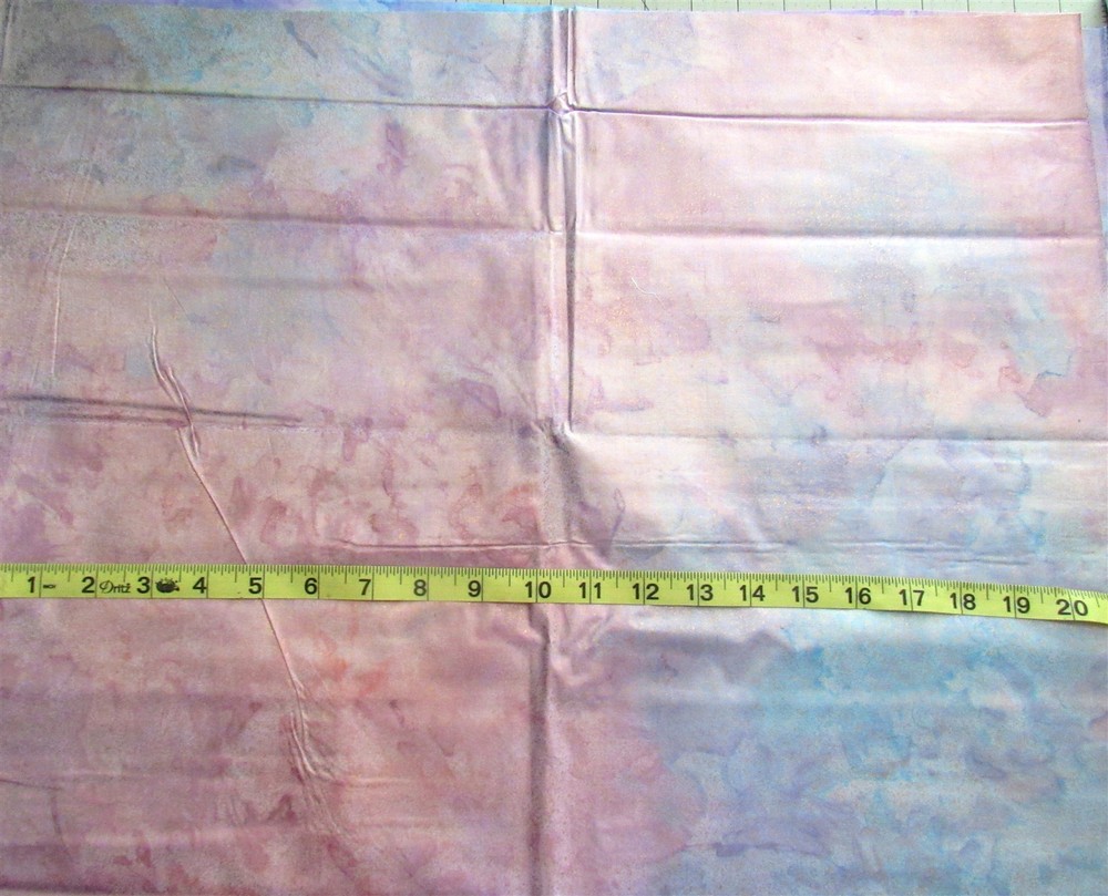 1 1/3 yd Cotton Blend Fabric Shiny Multi-Colored Polished Feel