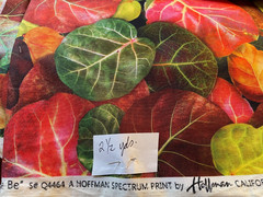 Hoffman International Fabrics LEAF ME BE Fabric #Q44542 1/2 Yds