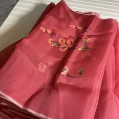 SILK Pink-Red, FABRIC 10 Yards x 22 Inches Wide or 360 Inches x 22 Wide