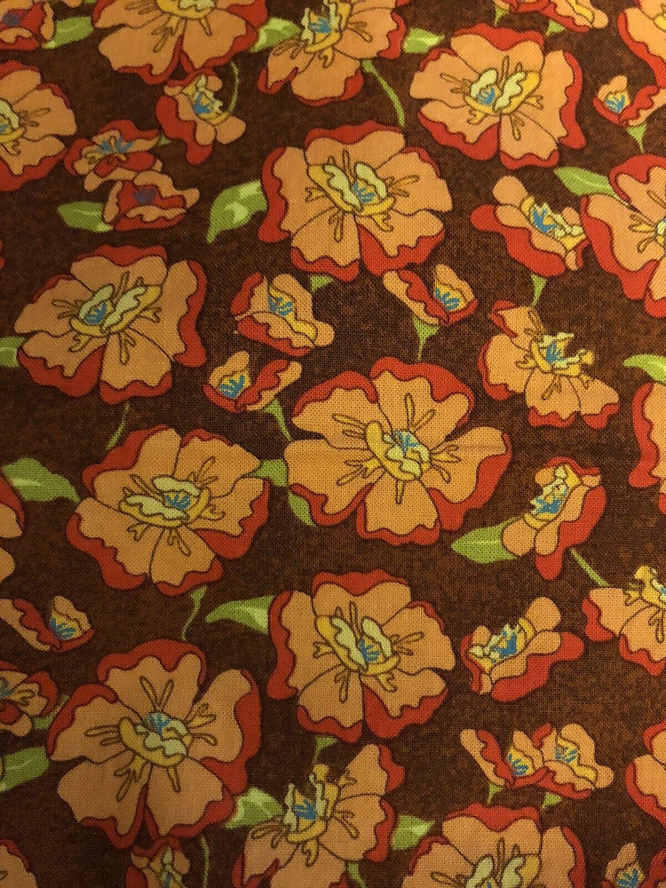 Fresh Fusion “MEDIUM CORAL FLORAL” By Legacy Studio Graphic Orange & Browns BTFQ