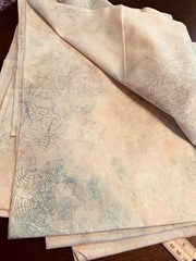 NEW Vintage Pastel Peach Pink Batik Cotton Fabric Quilt Sew Blender BTY 44″W