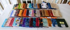 LOT OF 60 ASSORTED FAT QUARTERS ALL COTTON QUILT FABRIC BOX 1