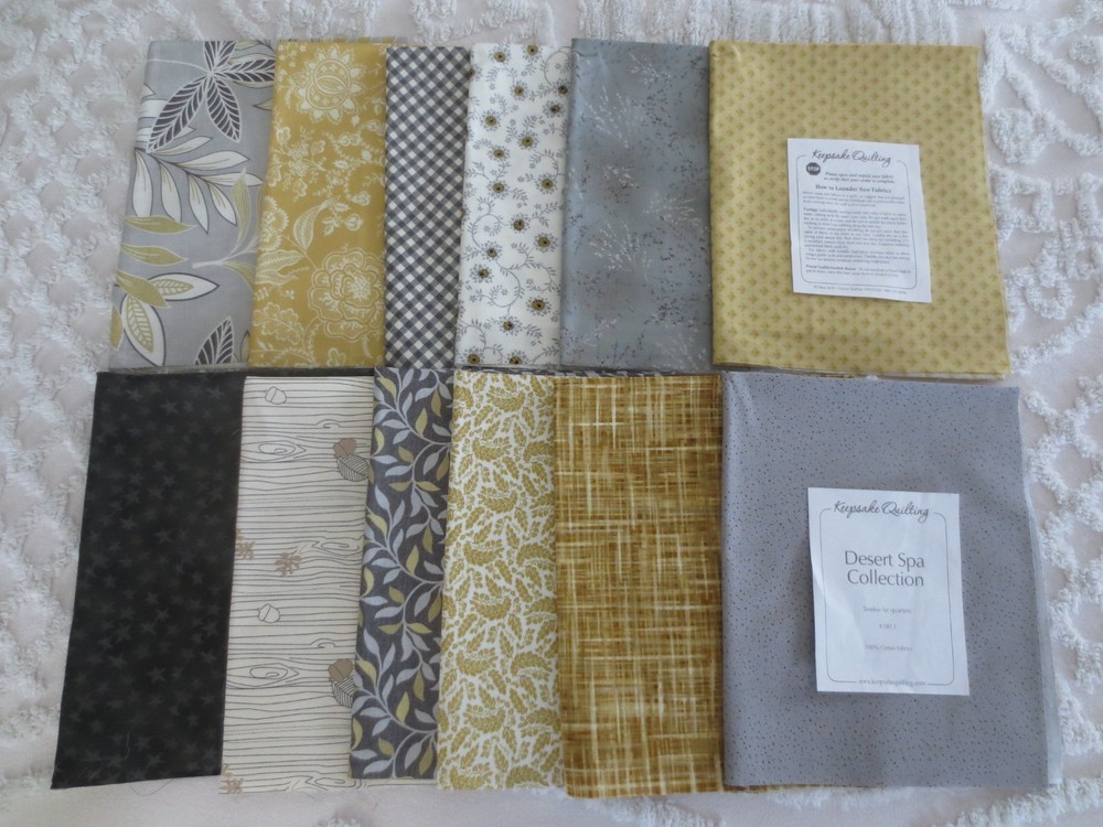 12 Keepsake Quilting DESERT SPA COLLECTION 100% Cotton FAT QUARTERS #1813