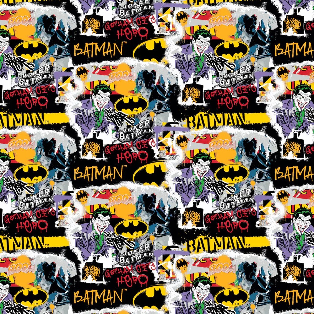 Batman & The Joker Packed Cotton Fabric