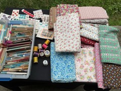 Fabric Scraps 4 oz. Bias Tape Buttons Junk Journals Sewing Vintage – Many Colors