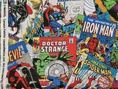 4 Yd Marvel Batman Fabric Lot Camelot Cotton Spider Man Iron Man Avengers Cuts