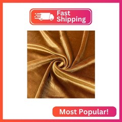 Valentina Textile Inc Stretch Velvet Fabric is 58/60″ inches Wide (1 Yard, Coppe