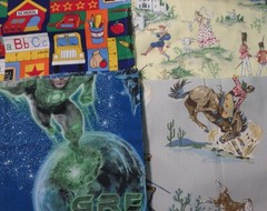 5 lb 1 oz Box of Assorted Fabric Scraps – Kids, Holidays, Varied Prints FSBTB144