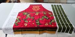 JOANN FABRICS Christmas Poinsettia Apron Cut & Sew Panel – 5 Available
