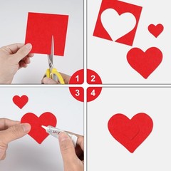 20 PCS Red Felt Fabric Sheet 8×12 Inch Assorted Color Sheets For Crafts