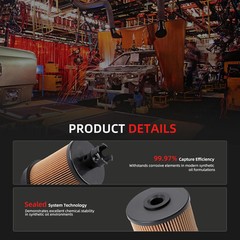 2Pcs Fuel Filter Fit for Hino M4 M5 2022 2023 2024, for Hino 155 2017 2018 2019,