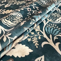 1.1 Metres iLiv Pavilion Adriatic Velvet Curtain Upholstery Cushion Blind Fabric