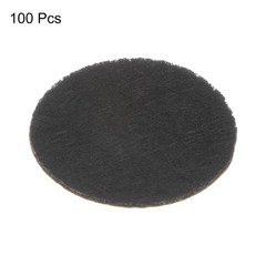 HARFINGTON 100pcs Round Adhesive Felt Circles, 30mm (100pcs), Black