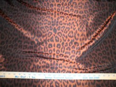 Rust-Brown LEOPARD PRINT Iridescent Satin/Taffeta REVERSIBLE FABRIC – per yard