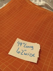 Grid Pattern Fabric Polyester Material Orangish Brown Color