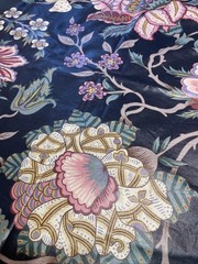 House ‘n Home Fabric Dramatic Floral Bold 54 x 74 ” Screen Print Vintage