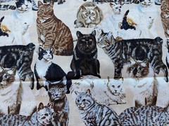 TIMELESS TREASURES FABRIC~Hi Fashion~CATS~TABBIES~CALICO~TORTOISE SHELL~1998~