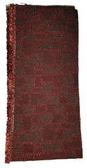 Upholstery Fabric Swatch Dark Rust w/ Dark Gray Tones 18.25″X 4″ #8 Bat Quilting