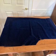 3 Pieces DESIGNER PLUSH MOHAIR BLUE VELVET WOOL MULTIUSE FABRIC