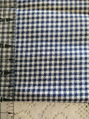 REMNANT Navy Blue & White 1/16″ Micro-Gingham Check Fabric 16″ x 23″