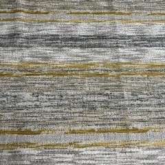 1yd Fabric Remnant Striped Tweed Gold Black Grey 56″ Wide