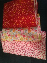 COTTON FABRIC BUNDLE #1 – FLORAL/ABSTRACT/DOTS IN WHITE/YELLOW/RED/PINK/BLUE +