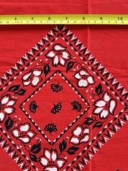 VINTAGE Bandana Cotton Fabric Remnant Sale 15×15 100% Cotton Craft Sew Create