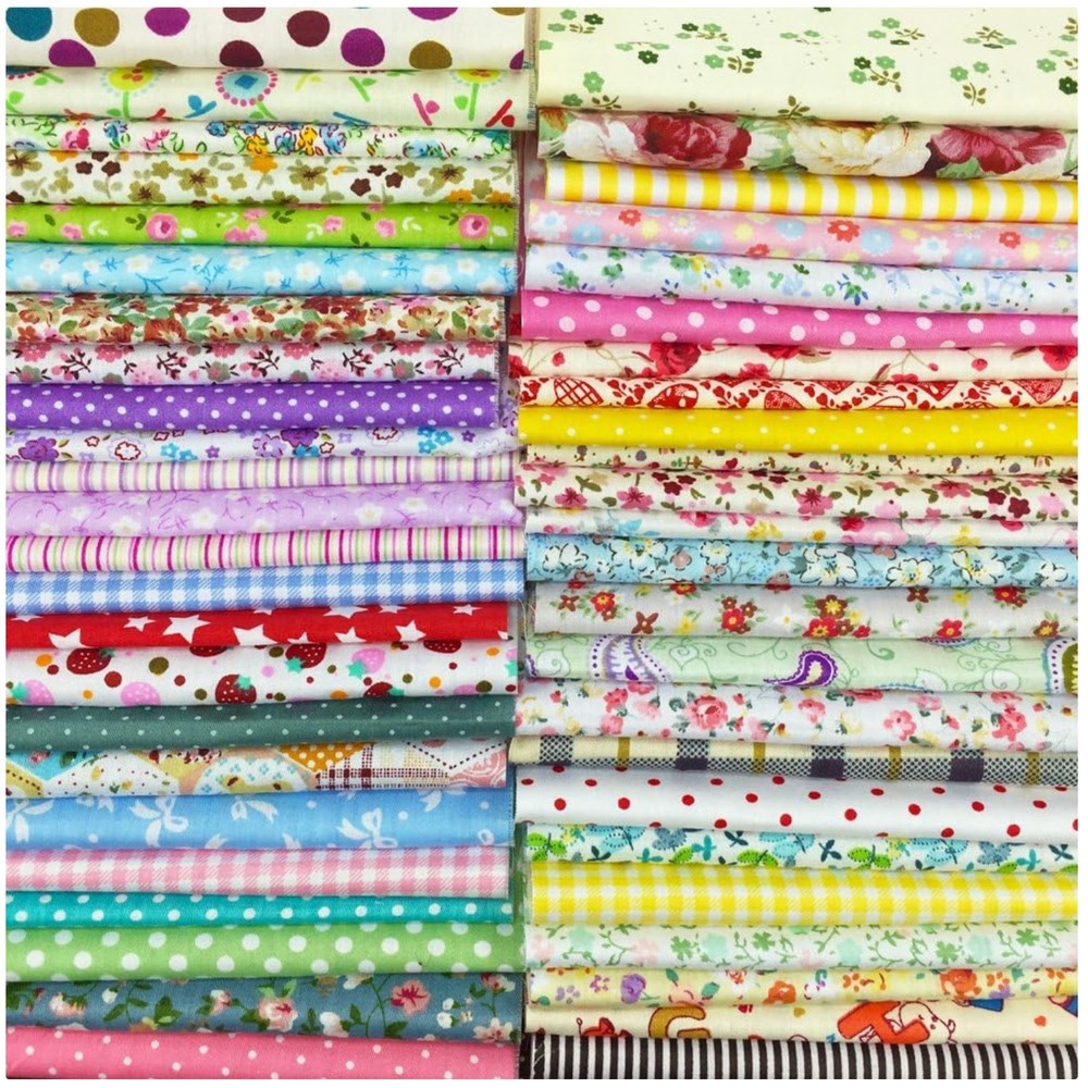 200pcs Cotton Craft Fabric Bundle, 4×4 Inches Squares