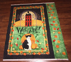 DAISY KINGDOM “WELCOME CAT” FABRIC PANEL #3143